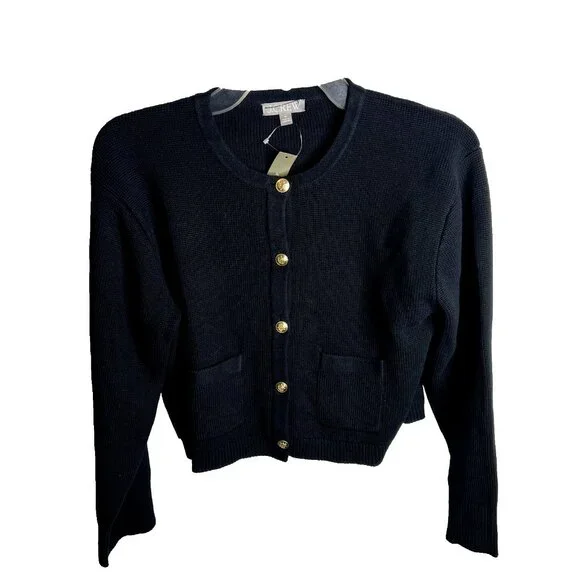 NWT J.Crew $128 New relaxed Emilie sweater lady jacket Black Size M - Picture 4 of 8